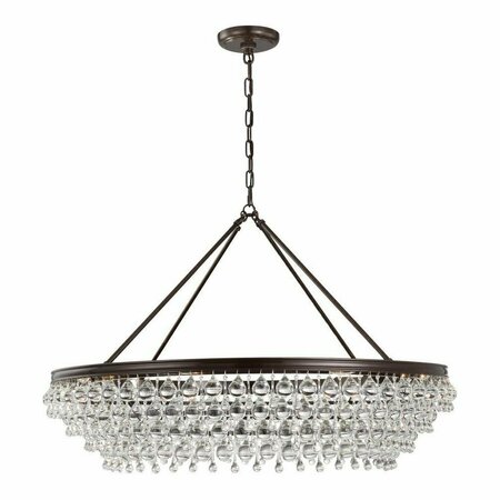 CRYSTORAMA Calypso 8 Light Crystal Teardrop Vibrant Bronze Chandelier 278-VZ